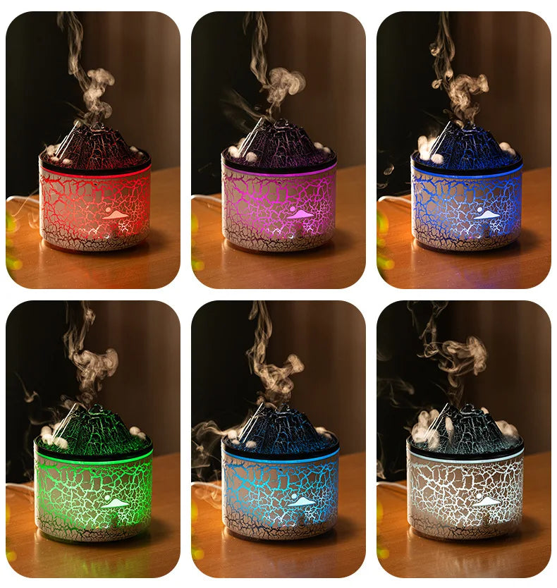 LED Volcano Humidifier and Diffuser