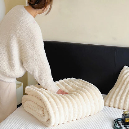 Ribbed Plush Throw Extra Large