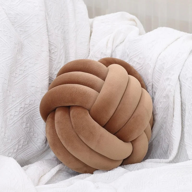 Knotted Plush Pillow Ball Shaped