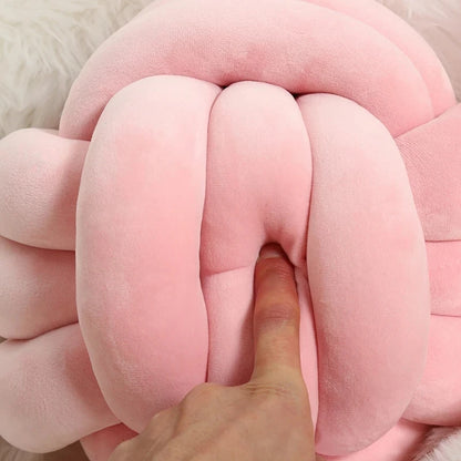 Knotted Plush Pillow Ball Shaped