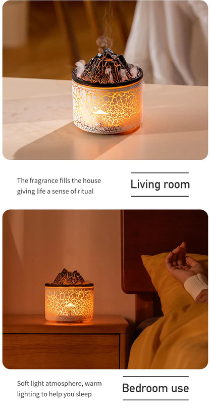 LED Volcano Humidifier and Diffuser